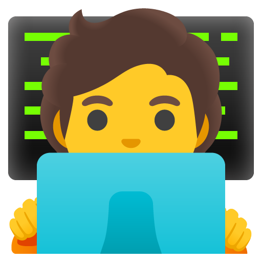 an illustration of a person looking a laptop