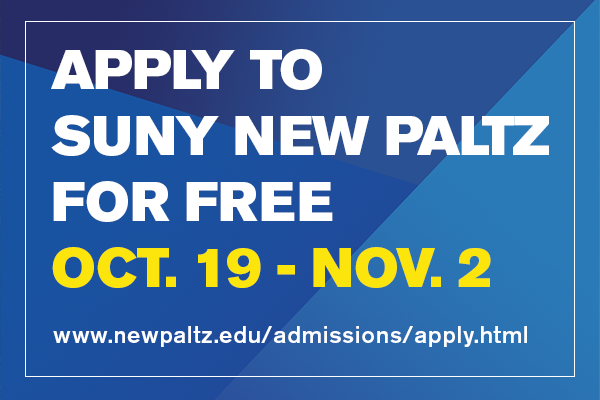 Apply to SUNY New Paltz for Free