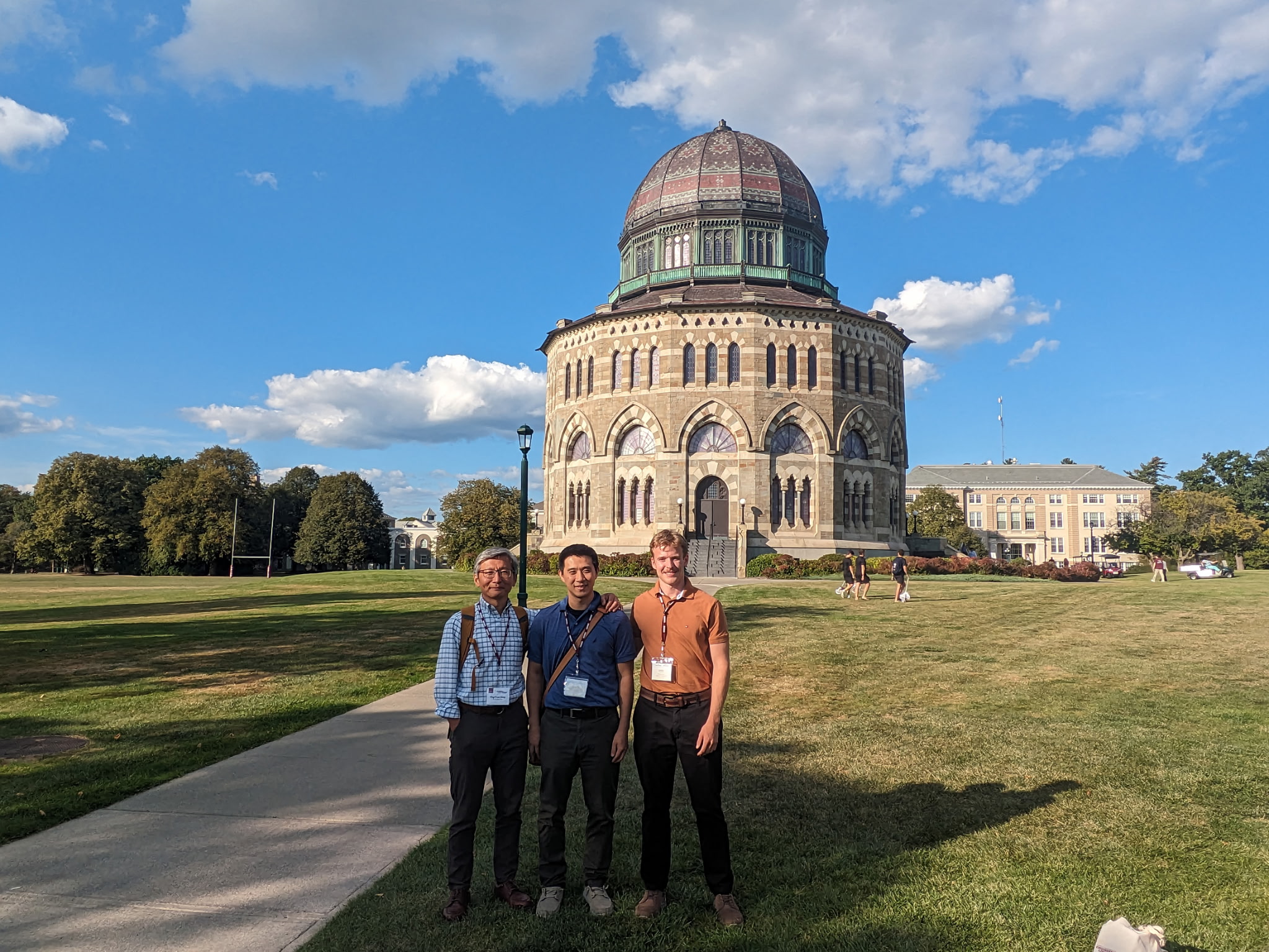 Three professors at Union College, where they presented findings on Engineering/Education program.