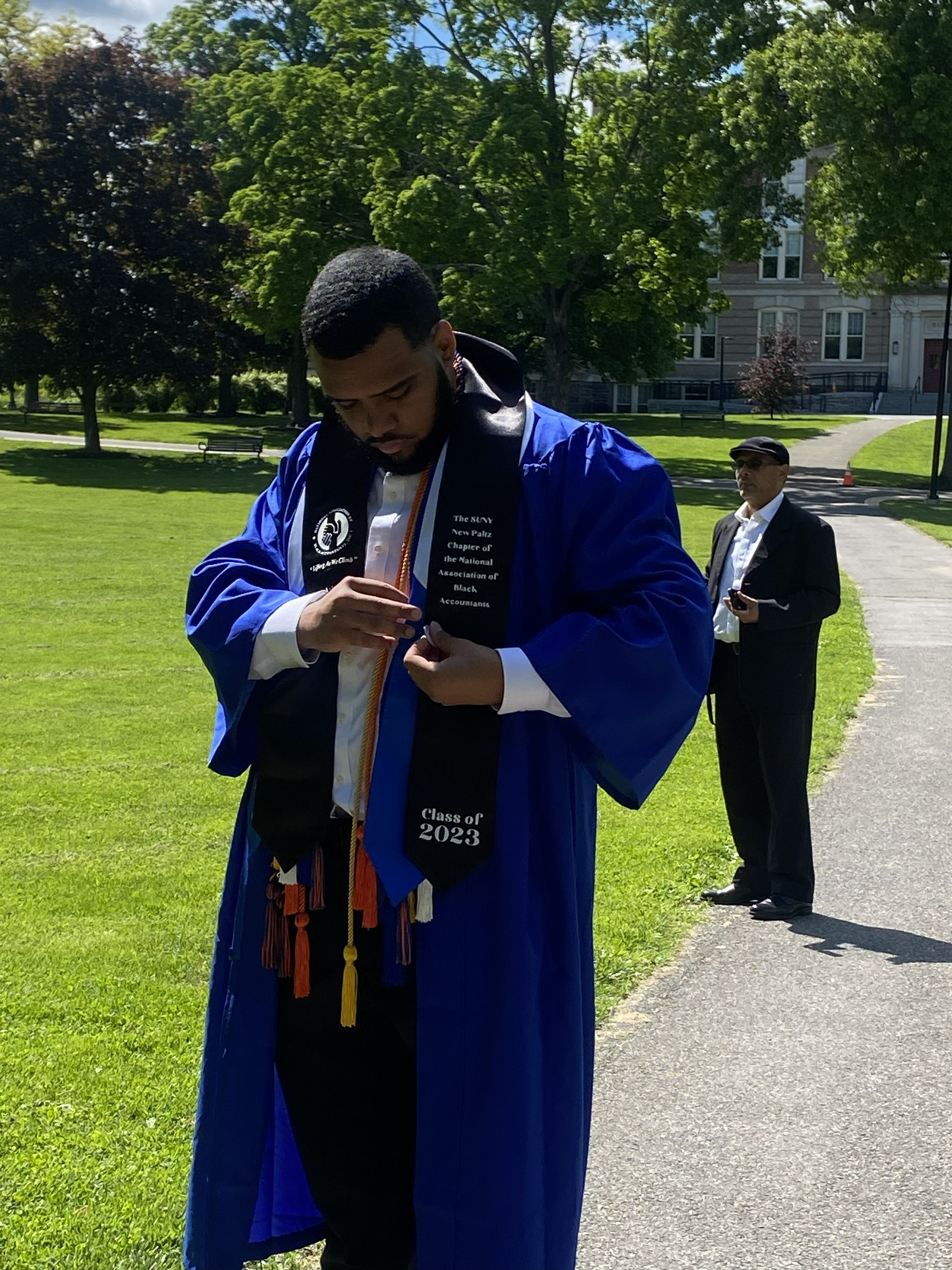 Michael Alvarez at graduation.